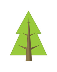 Obraz premium Christmas Tree Sign Board Spruce Icon