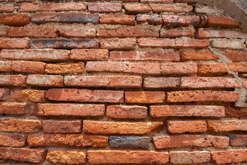 The surface of the brick was built as a wall.