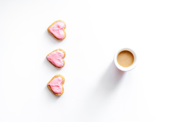 cookies for Valentine Day heartshaped on white background top vi