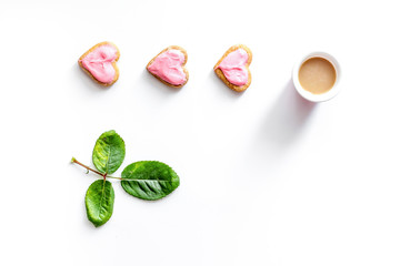 cookies for Valentine Day heartshaped on white background top vi