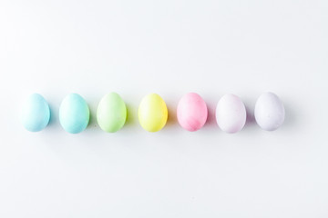 Easter concept on white background top view mockup