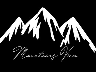 Montagne innevate nella notte - cartolina