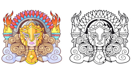 Legendary Ancient Greek goddess Athena Pallas
