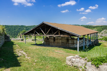 Fototapeta na wymiar Ruins of the church in Cherven fortress, Bulgaria