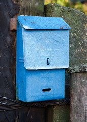 The old blue mailbox of the times of the USSR