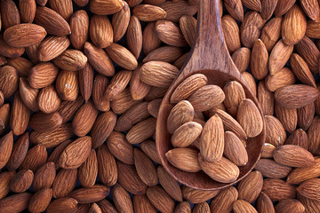almonds with a spoon texture