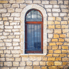 Asian style ancient window in Baku old town