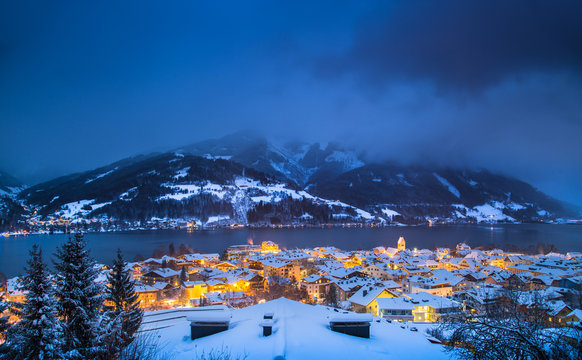 Zell am See in winter, Salzburger Land, Austria