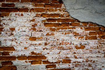 old red brickwork wall