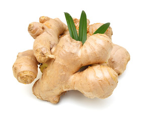 Ginger on white background