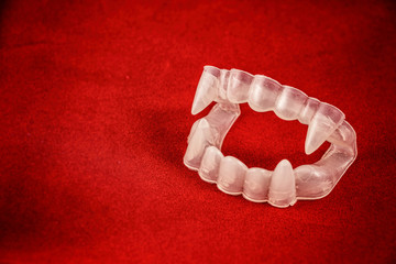 Halloween costume vampire teeth with fangs