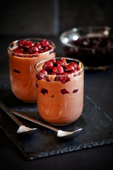 Homemade Chocolate Mousse In Pots