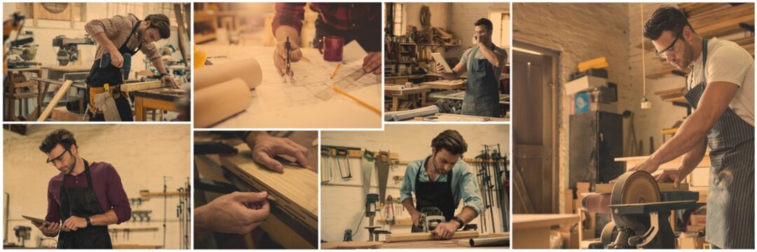 professional woodwork collage