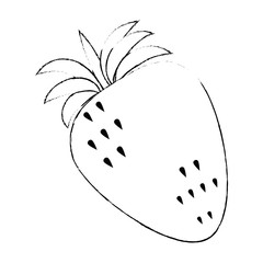 fresh strawberries fruit icon vector illustration design