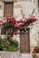 Plakat old door wood stone texture