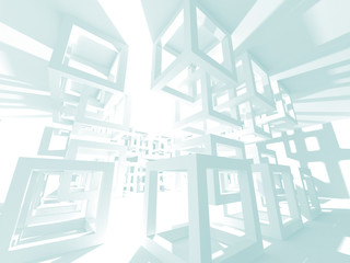 Fototapeta premium Futuristic White Architecture Design Background