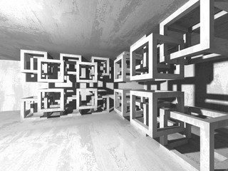 Abstract geometric concrete architecture background