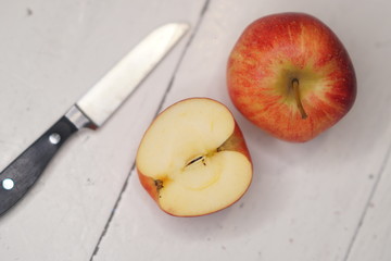 Naklejka na ściany i meble Healthy eating: red apples. Selective focus