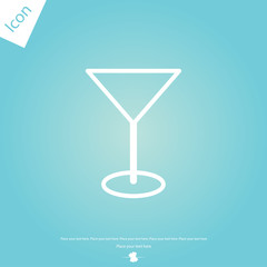 Martini glass line icon
