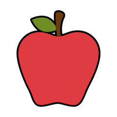 fresh apple fruit icon vector illustration design