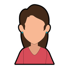beautiful woman avatar character vector illustration design