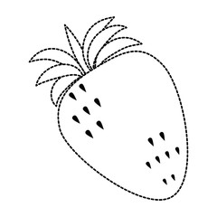 fresh strawberries fruit icon vector illustration design