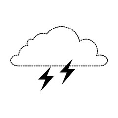 weather cloud rainy with ray vector illustration design