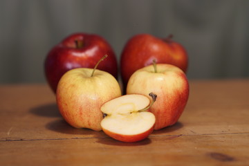 Healthy eating: red apples