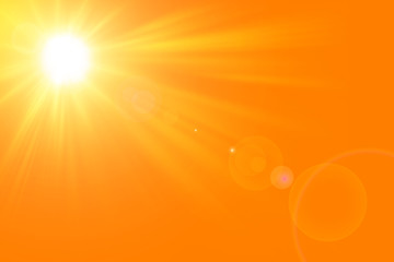 Fototapeta premium Natury abstrakcjonistyczny słoneczny lata tło z błyszczącym słońcem