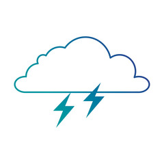 weather cloud rainy with ray vector illustration design