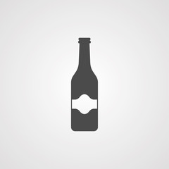 Beer bottle vector icon