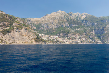 Fototapeta premium A view of the Amalfi Coast between Sorrento and Positano. Campania. Italy