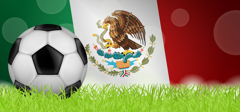 Fußballwiese - Flagge von Mexiko