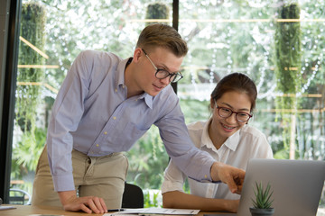 user experience, UX designer designing web on smartphone layout. UI teamwork planning mobile application. developer work with business prototype