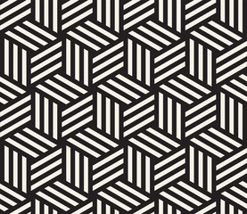 Vector seamless pattern. Modern stylish abstract texture. Repeating geometric tiling from striped elements - 188561391