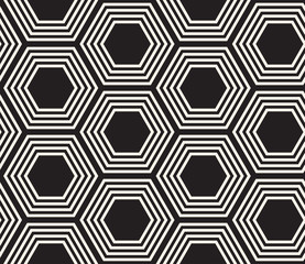 Vector seamless pattern. Modern stylish abstract texture. Repeating geometric tiling from striped elements