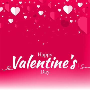 Happy Valentine's Day Romantic Greeting Card. Vector, illustration eps10
