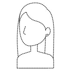 beautiful woman shirtless avatar character vector illustration design