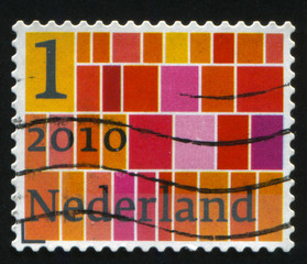 Netherlands retro stamp