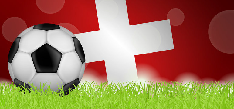 Fußballwiese - Flagge von Schweiz