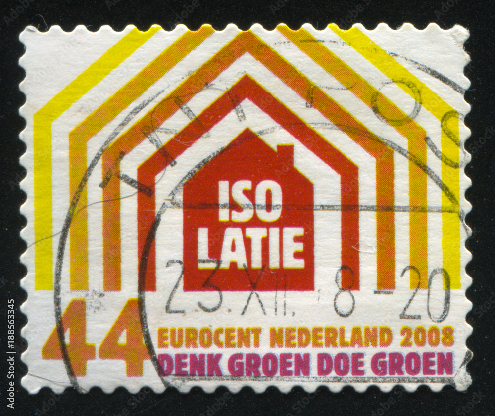 Poster Netherlands retro stamp