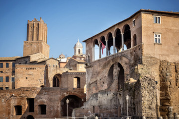 The Trajan's Forum (Foro Di Traiano) in Rome, Italy.