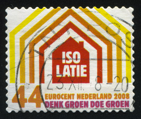 Netherlands retro stamp