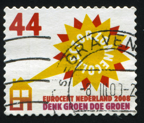 Netherlands retro stamp