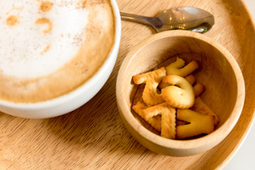 Coffee with snack bread
