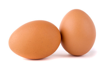 Fototapeta na wymiar eggs on white background