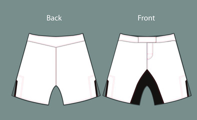  template for design shorts MMA