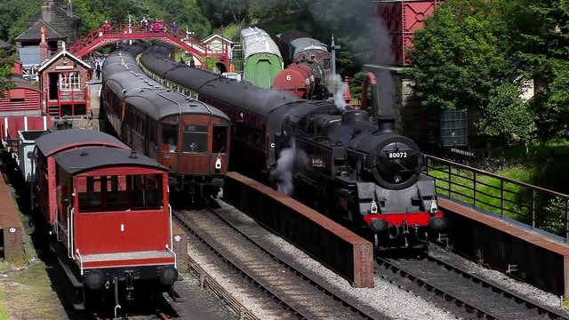 Br Standard Tank Steam Train 80072; North Yorkshire Moors Railway; Goathland, North Yorkshire