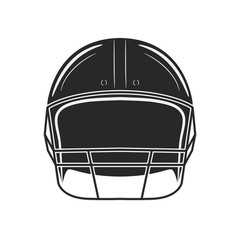 Retro Vintage American Football helmet. Vector illustration