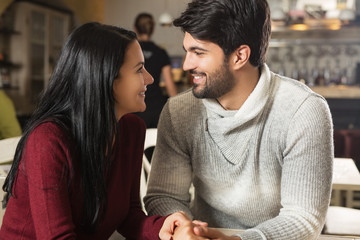 Young beautiful couple on a Valentine's day.